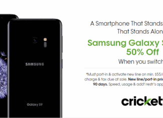 Save 50% On A Samsung Galaxy S9 When You Switch To Cricket Wireless