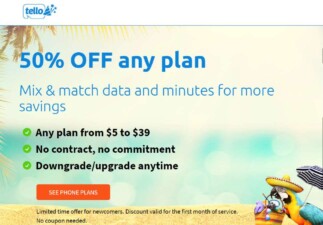 Tello Mobile Offering New Customers 50% Off First Month Of Service