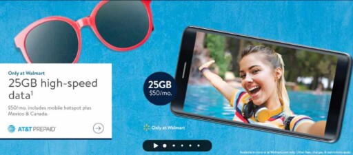 ATT Prepaid Now Offering 25GB Data On $50 Plan Exclusively At Walmart