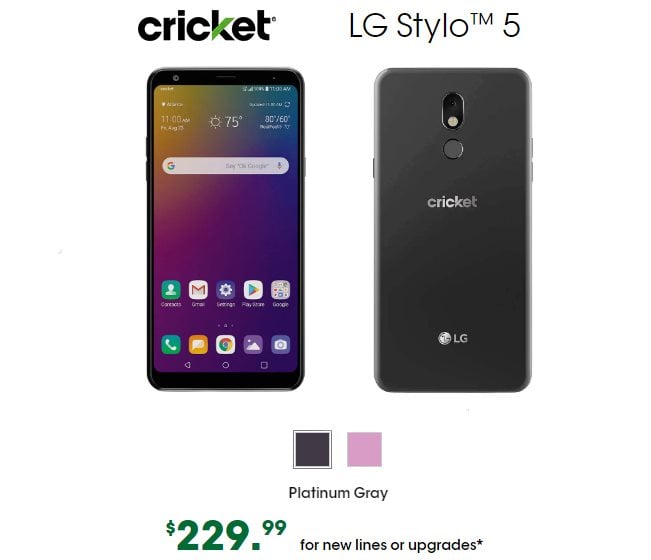 LG Stylo 5 Launches On Cricket Wireless