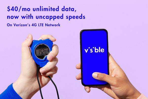 Visible Announced It Has Temporarily Removed LTE Data Speed Limits