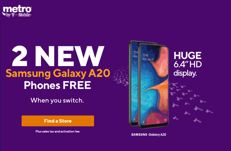 Metro By T-Mobile Offering Samsung Galaxy A20 Free To Switchers