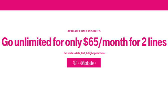 t mobile 4 lines unlimited data 2016