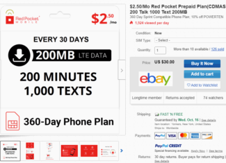 New eBay Exclusive Red Pocket Mobile Annual Plan Is Just $30