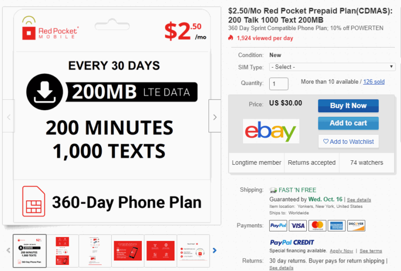 New Red Pocket Mobile Annual Plan Features 200 Monthly Minutes, 200MB