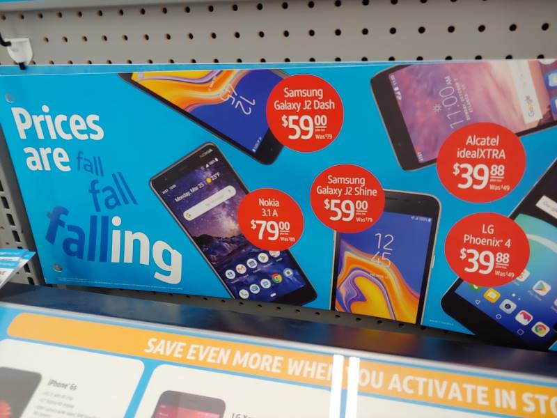 Prices Are Fall Fall Falling At Walmart With AT&T Prepaid (Photo Credit Wave7 Research)