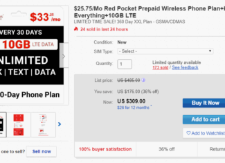 Several Red Pocket Mobile Plans Are On Sale Via eBay