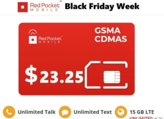 Red Pocket Mobile Plans Discounted For Black Friday & Cyber Monday 2019