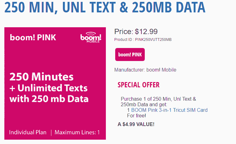 Boom Mobile Introduces PINK Network Plans