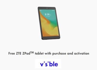 Visible Offering Free ZTE ZPad Tablet With Purchase And Activation Of Select Phones