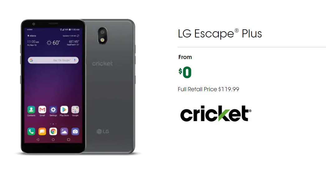 LG Escape Plus Is Now Free At Cricket Wireless With Port-In