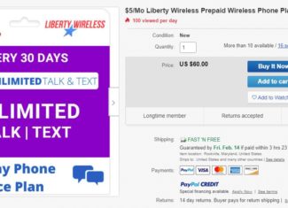 Liberty Wireless eBay Annual Plans Start At $5/Month