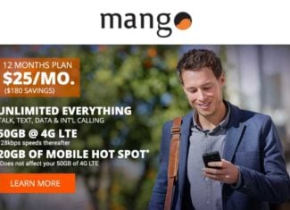Mango Mobile Launches Wireless Plan With 50GB Of 4G LTE Data For $25/Month