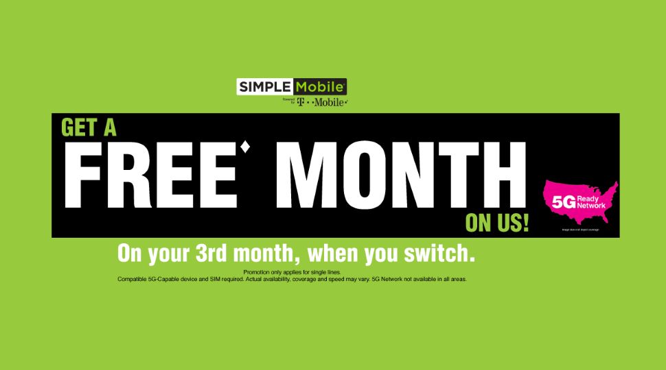 Simple Mobile Free Month On Us Offer