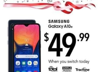 Samsung Galaxy A10e Is $49.99 In Total Wireless Stores