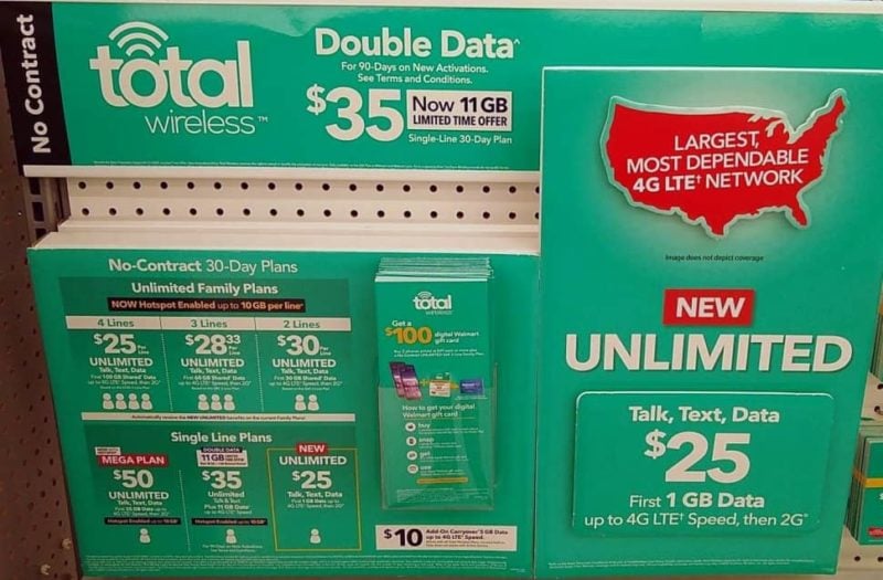 Total Wireless Continues To Offer Bonus Data Via Walmart, 35 Plan Now