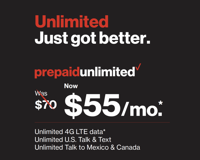 Verizon Prepaid Dealers Have Unlimited Lte Data Plan For 50 Month