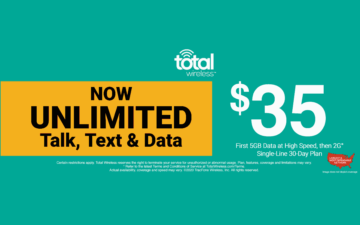 All Total Wireless Plans Now Include Unlimited 2G Data