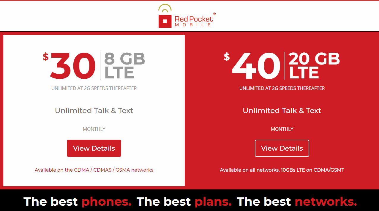Red Pocket Mobile Updates Two Plans With More Data