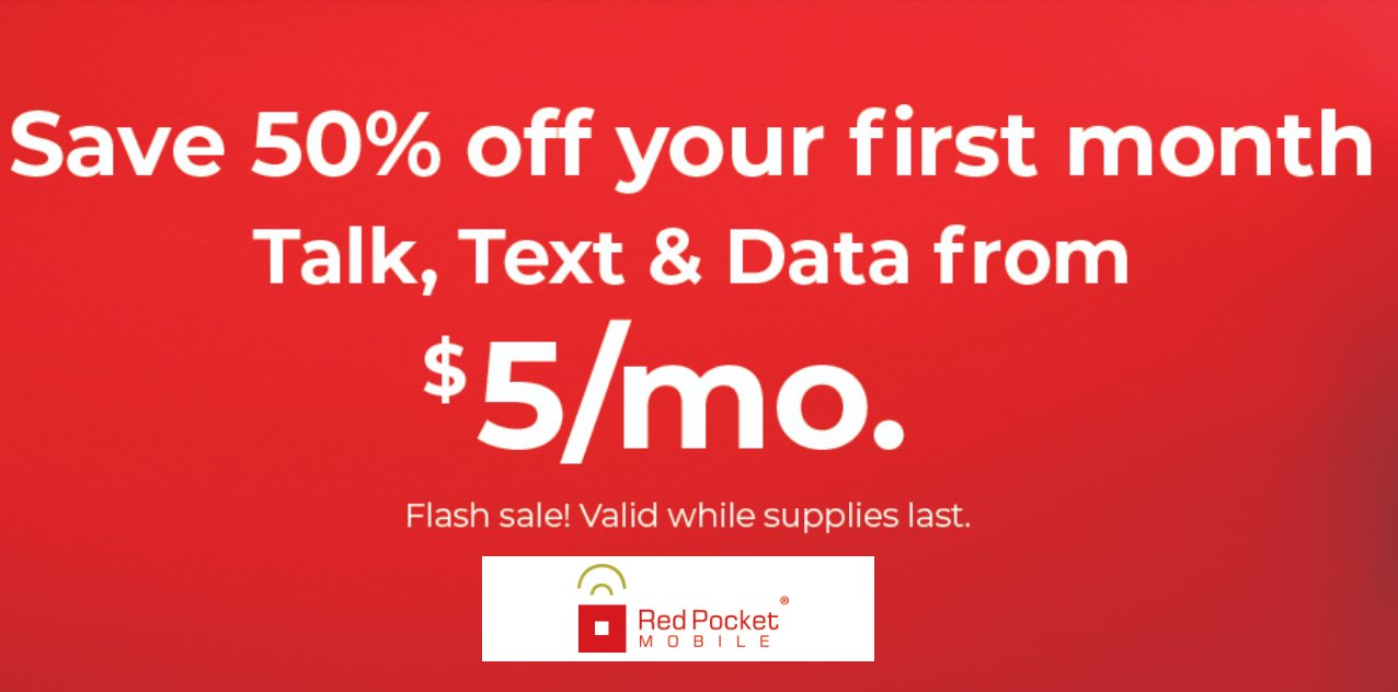 Red Pocket Mobile's 2020 Memorial Day Weekend Sale Features Half Off All Plans