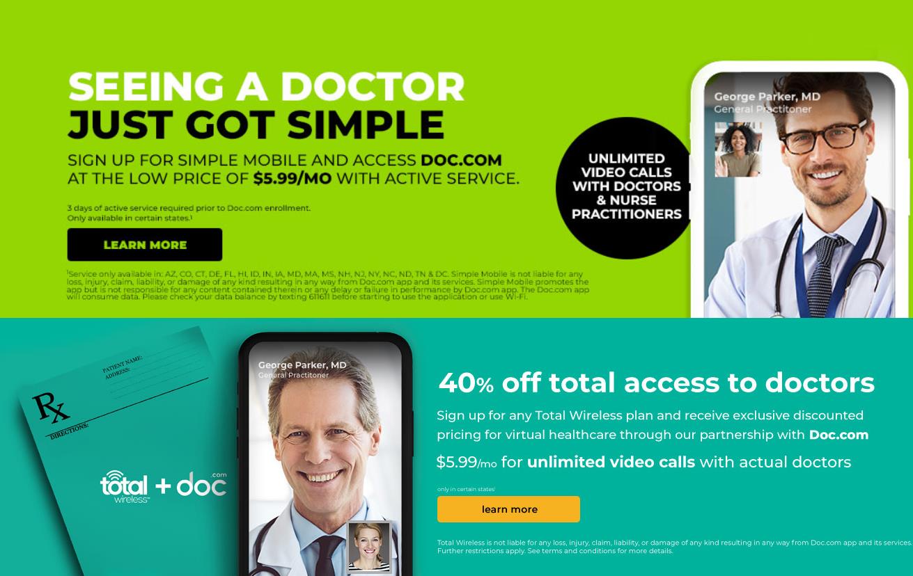Total Wireless And Simple Mobile Now Offering Telehealth Service Access
