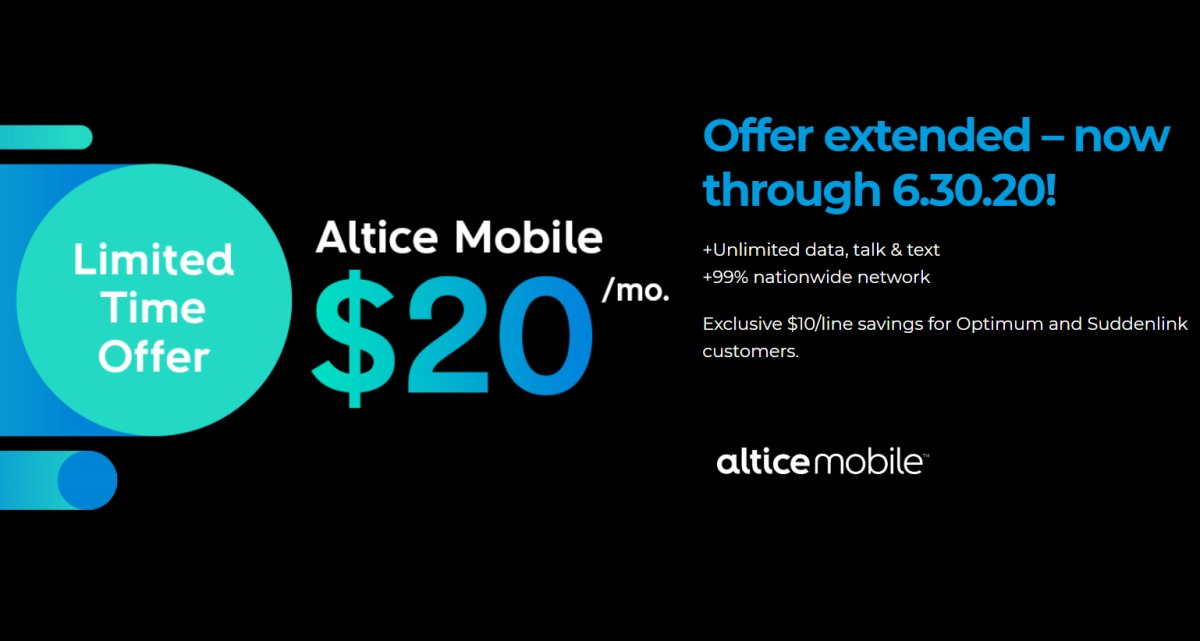 Altice Mobile Brings Back $20 Unlimited Plan Offer