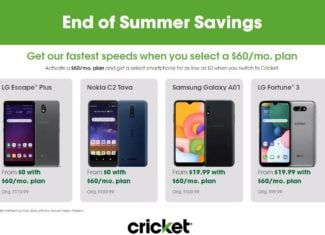 Cricket Wireless End Of Summer 2020 Savings Promos