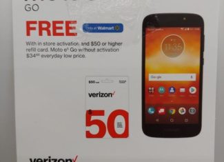 Verizon Prepaid Moto E5 Go Is Free At Walmart (Photo Via Wave7 Research)