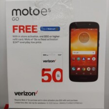 Verizon Prepaid Moto E5 Go Is Free At Walmart (Photo Via Wave7 Research)