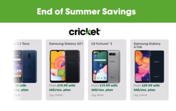 Cricket Wireless Updates End Of Summer Savings Deals