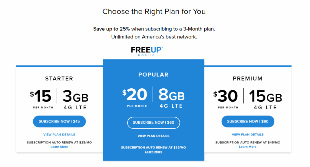 FreeUP Mobile Begins To Shift Focus Towards Multi-Month Plans, Get $15