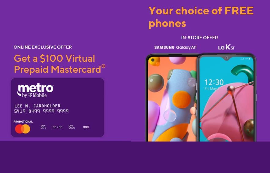 Metro By T-Mobile Now Offering $100 Virtual Prepaid Mastercard & Free Samsung Galaxy A11s