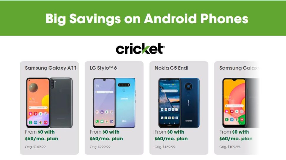Cricket Wireless Ending October With Over 10 Free Phones