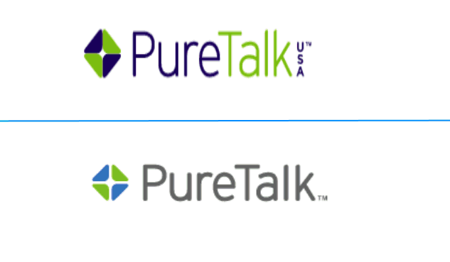 Pure Talk's Old Logo Pictured (Top), New Logo (Bottom)