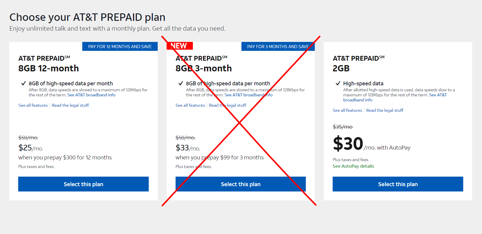 ATT Prepaid Appears To Have Eliminated A Couple Of Plans To Start 2021