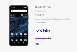 ZTE Blade X1 5G Launches At Visible And Yahoo Mobile