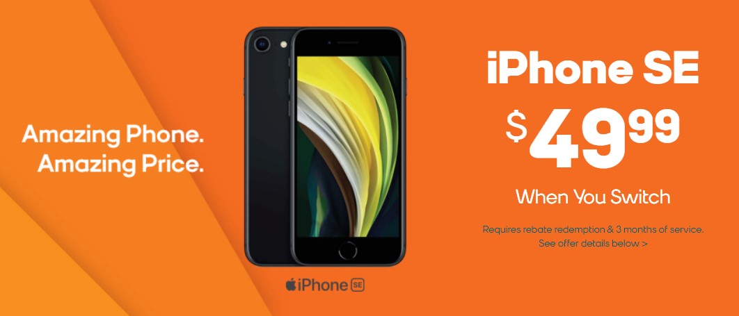 Boost Mobile Advertising $49.99 iPhone SE Deal