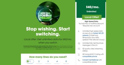 Cricket Wireless Has $40 Unlimited Plan Offer Available In Select Markets