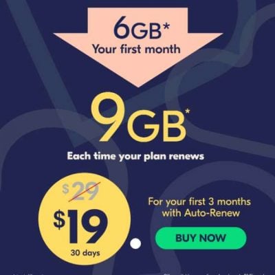 Lycamobile 9GB For $19