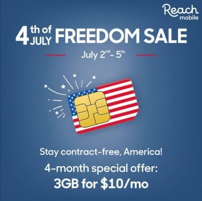 Reach Mobile 4th Of July 2021 Sale