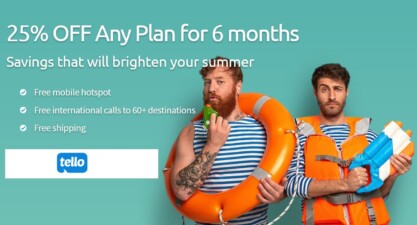 Tello Offering 25% Off All Plans For Your First 6-Months Of Service