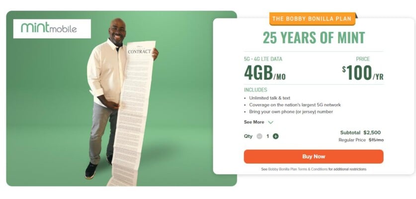 Mint Mobile Bobby Bonilla Plan