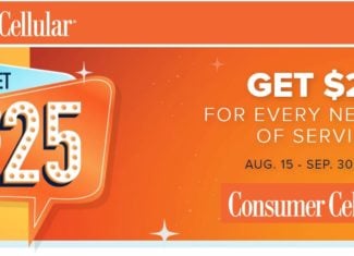 Consumer Cellular Summer 2021 New Line $25 Promo Credit