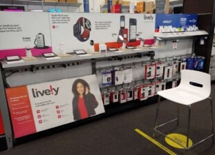 Lively Takes Over Majority Of Prepaid Display At A Kansas Area Best Buy (Photo Via Wave7 Research)