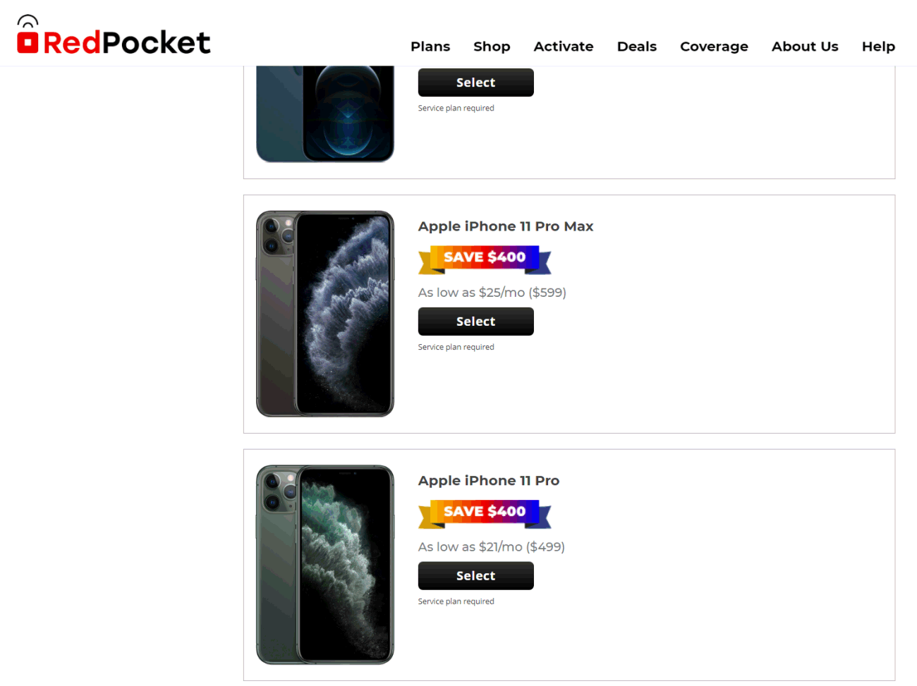 Red Pocket Mobile Website Shows Misleading iPhone Price Listings