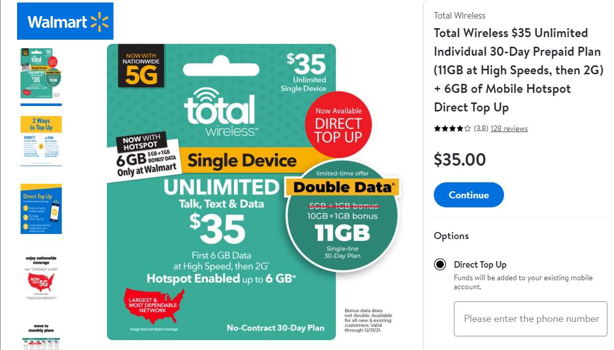 Total Wireless Appears To Be Running Double Data Promo