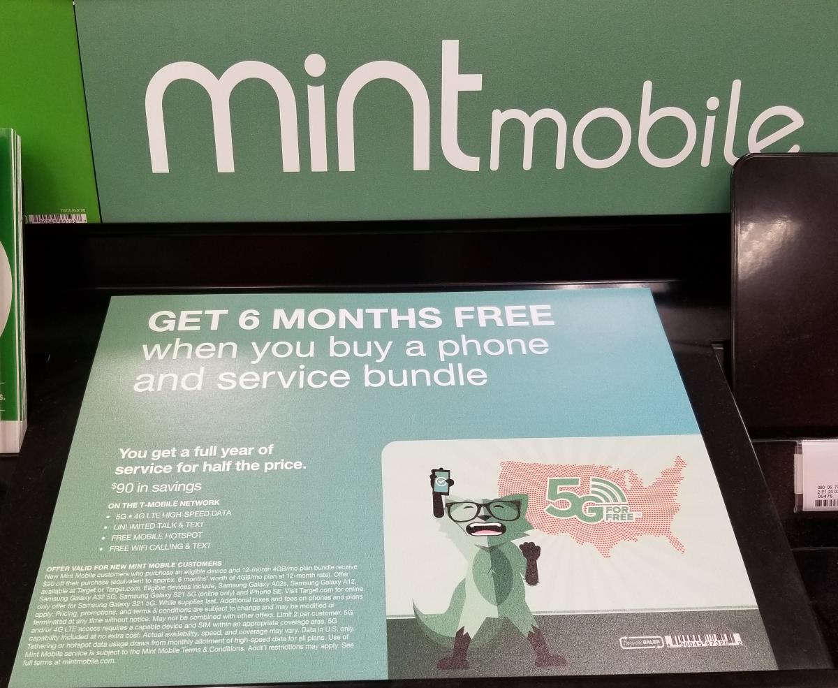 Mint Mobile Target Phone And Plan Bundle Fine Print