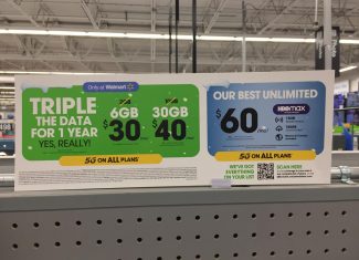 Cricket Wireless Triple Data Offer Observed On Display At A Walmart By Wave7 Research