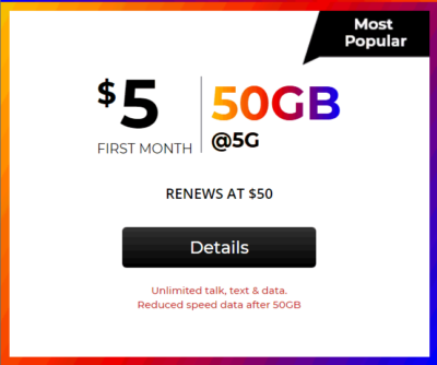 Red Pocket Mobile $5 First Month