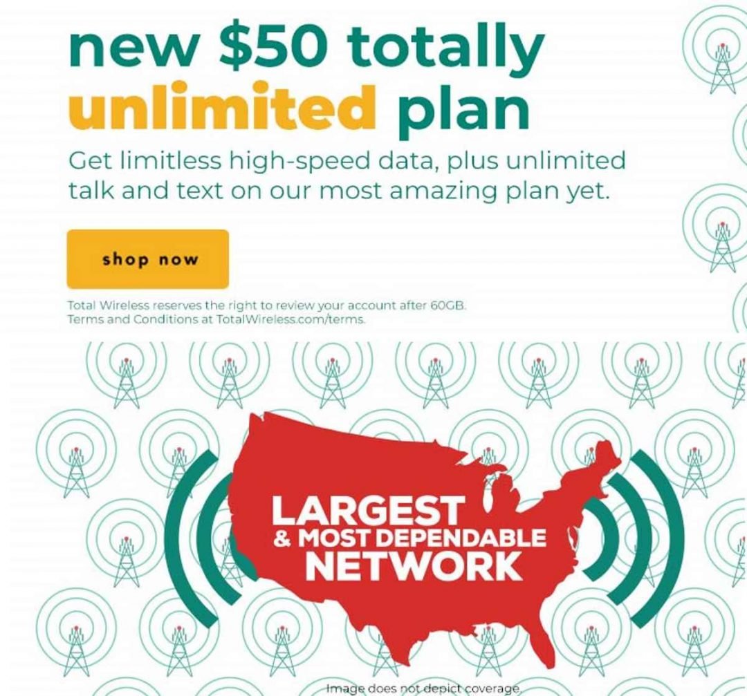 Total Wireless Makes 1st Changes Under Verizon, $50 Plan Now Unlimited